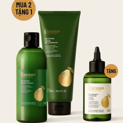 Combo gội xả bưởi không sulfate giảm gãy rụng tóc Cocoon - tặng 1 nước dưỡng tóc tinh dầu bưởi 140ml